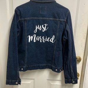 Denim Jacket with JUST MARRIED on back